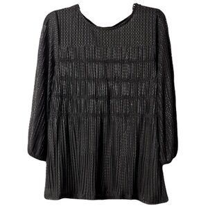 Adrianna Papell Metallic Dot Pleated Knit Top